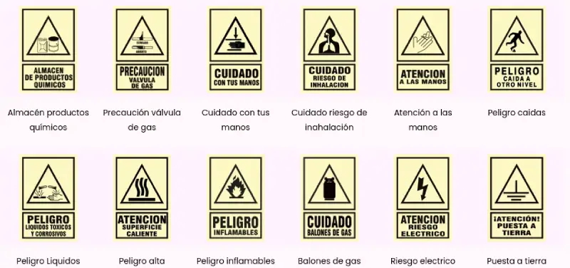 Señales Fotoluminiscentes de Advertencia