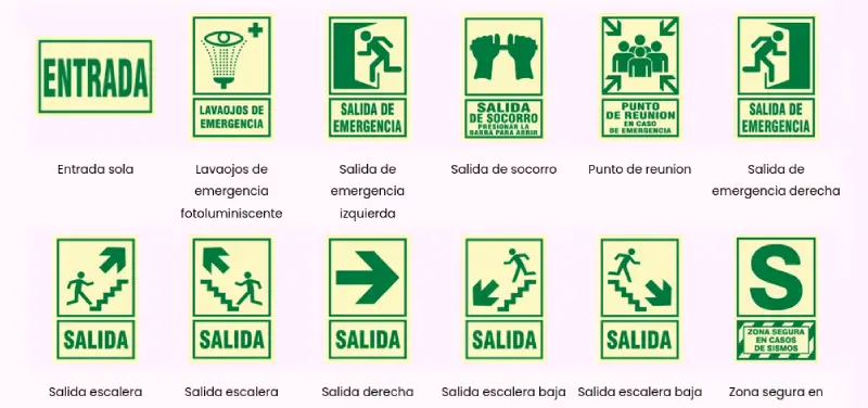 Señales Fotoluminiscentes de evacuación