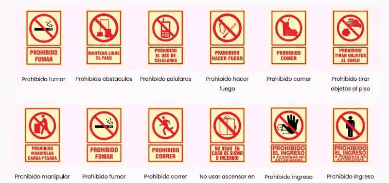 Señales Fotoluminiscentes de Prohibición