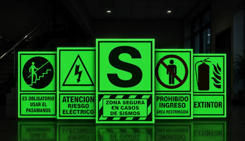 Senales Fotoluminiscentes en oscuridad