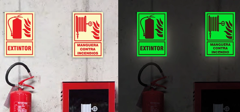 Señales Fotoluminiscentes lucha contra incendio