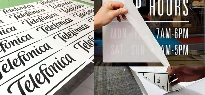 Señales y ornas en vinil ploteado con transfer de papel