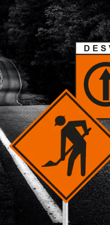 Señal preventiva para Obras