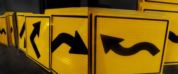 Señal preventiva con lámina reflectiva tipo IV HIP primático