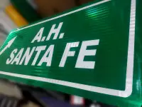 Letrero informativa  con lamina HIP  fondo y letras para señalizacion de zona