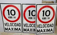Señales límite de velocidad 10km con lamina tipo IV 3M 