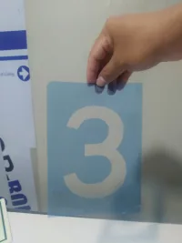 Plantilla numero 3 en mica 