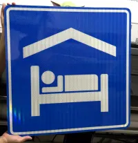 Señal informativa azul con lámina tipo IV 3M 