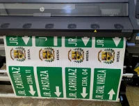 Impresión señal informativa para calles en Hp Latex 365