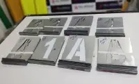Plantilla alfanumérico en aluminio 0.3mm