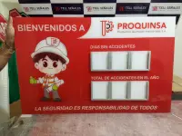 Contador en acrílico con 6 divisiones para números  