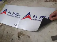 Letrero magnético vinil + imantado de 0.8mm