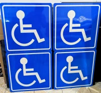 Señal informativa discapacitados impresas en Hp Latex 365 y lamina 3M