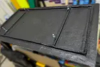 Fibra de vidrio 4mm con penos soldados y refuerzo de angulo 1"